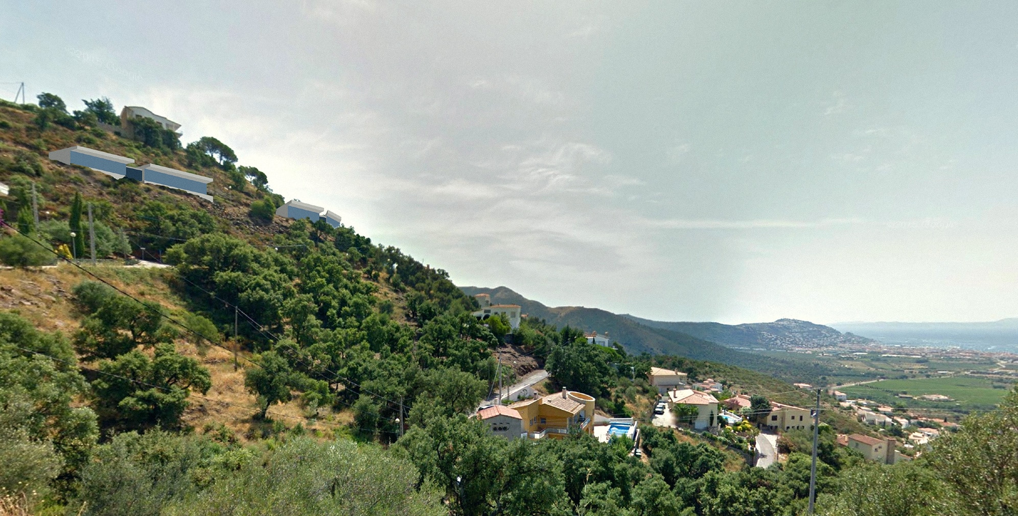 vista montaña con las casas